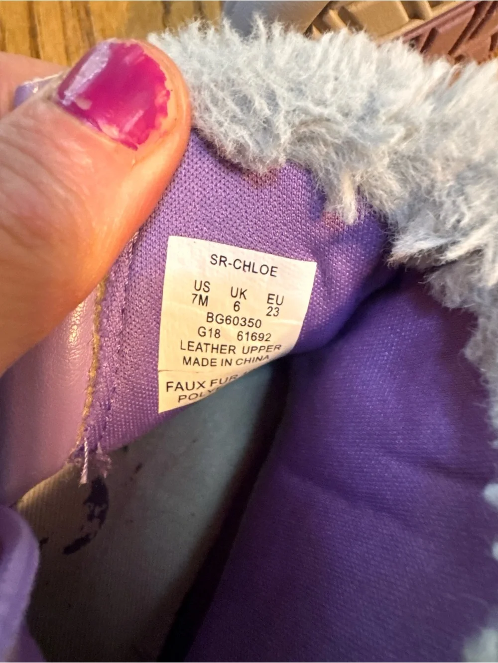 Stride Rite Purple Faux Fur Cuff Kids Winter Boots